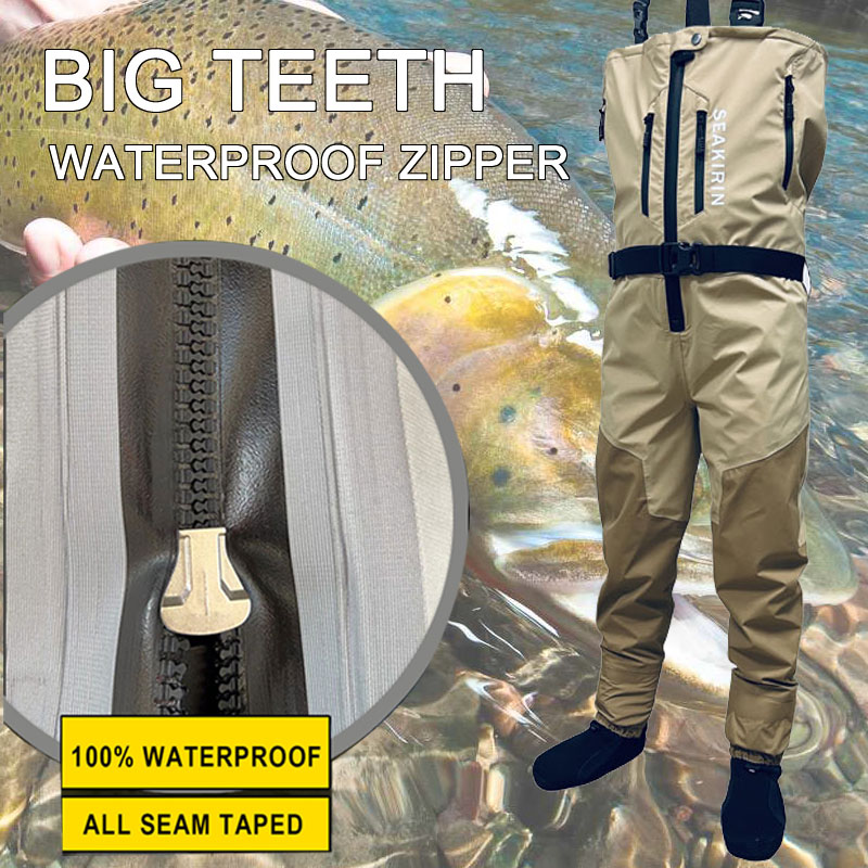 Fishing Waders Breathable - Zip-front Ademende Stout Borst Vissen Steltlopers