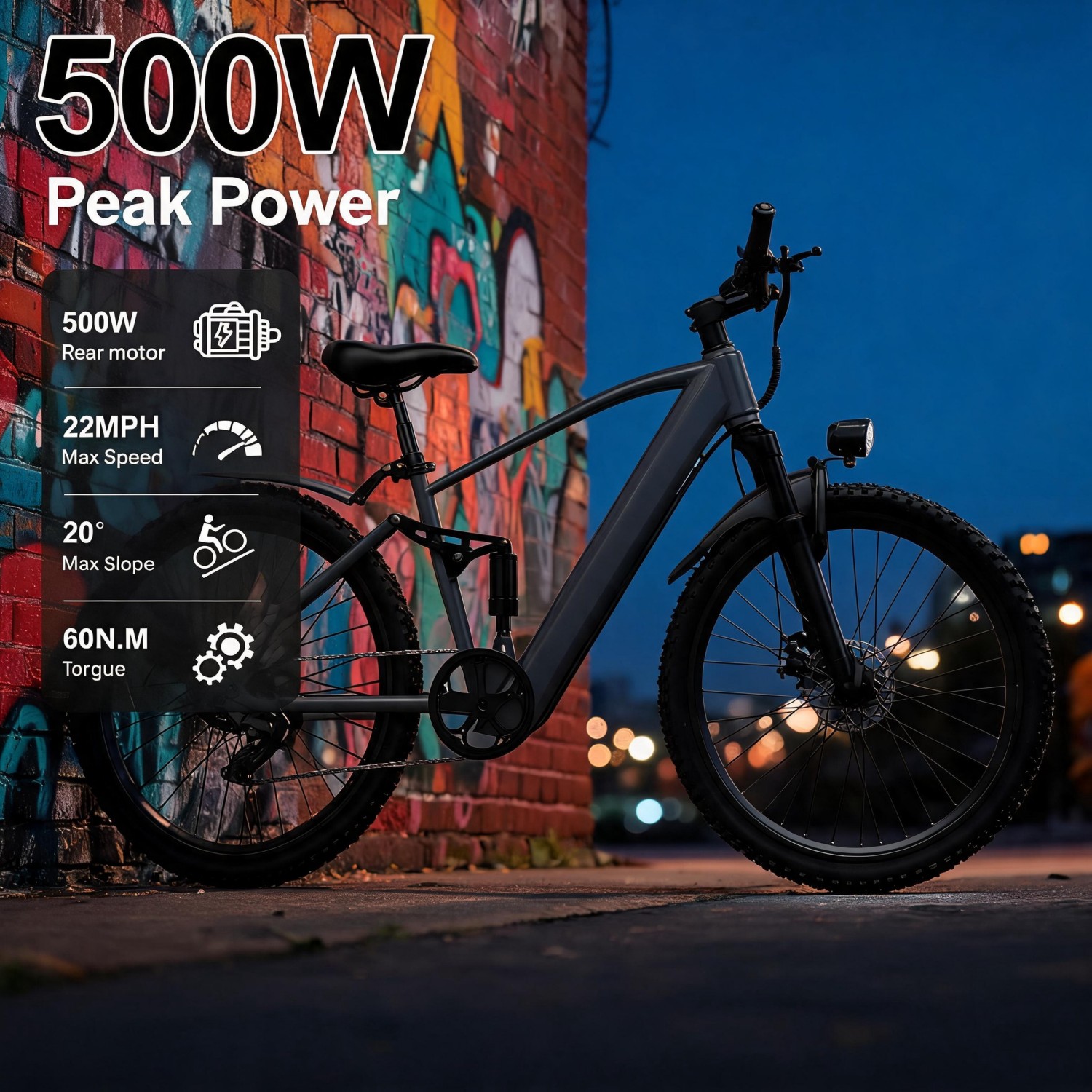 Outdoor Hunting Electric Bike - Elektrische off-road fiets, elektrische jachtfiets. 500W