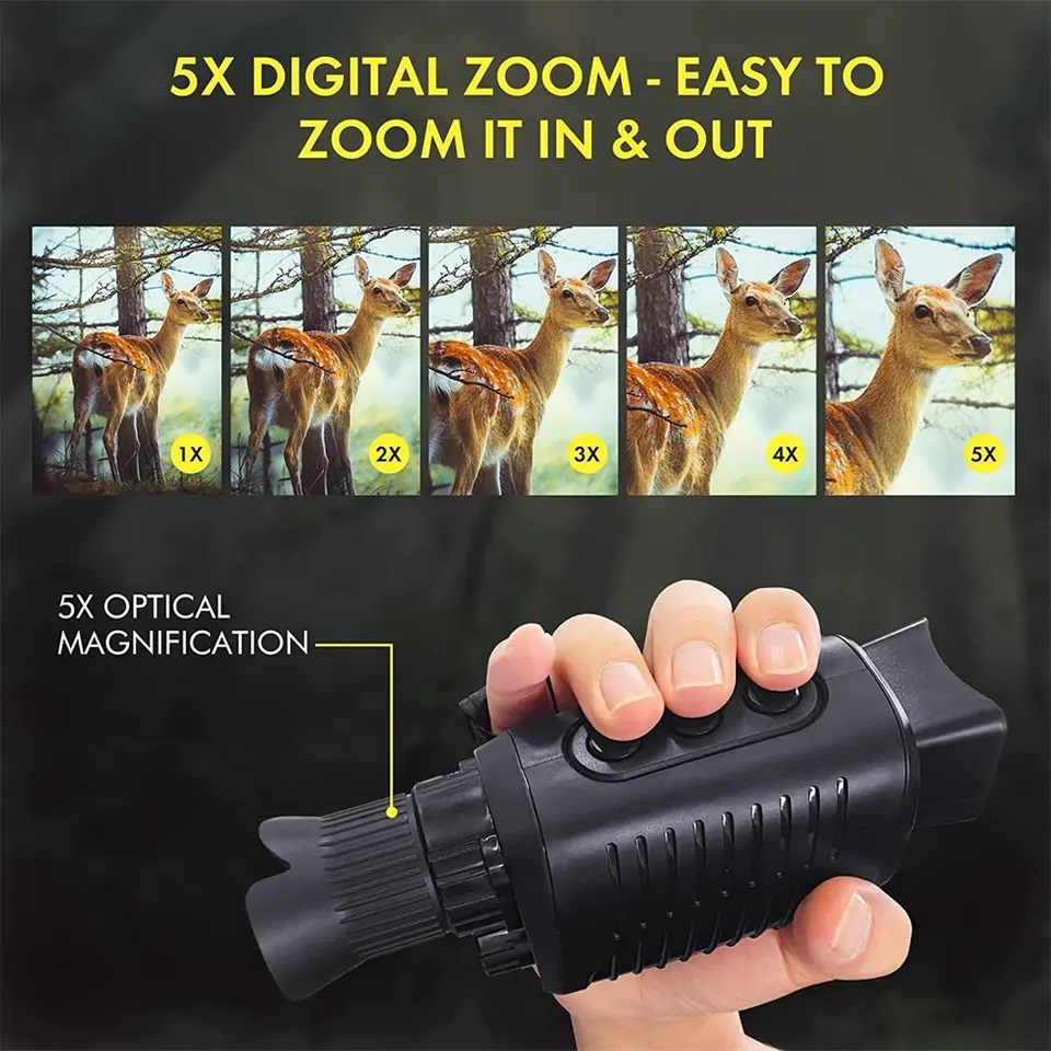 Outdoor Hunting Videos - 1080P Monoculair Jacht Telescoop Camera 5X