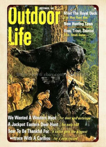 Hunting Dog Outdoor - kantoorwanddecoratie 1967 Outdoor Life beer jachthonden