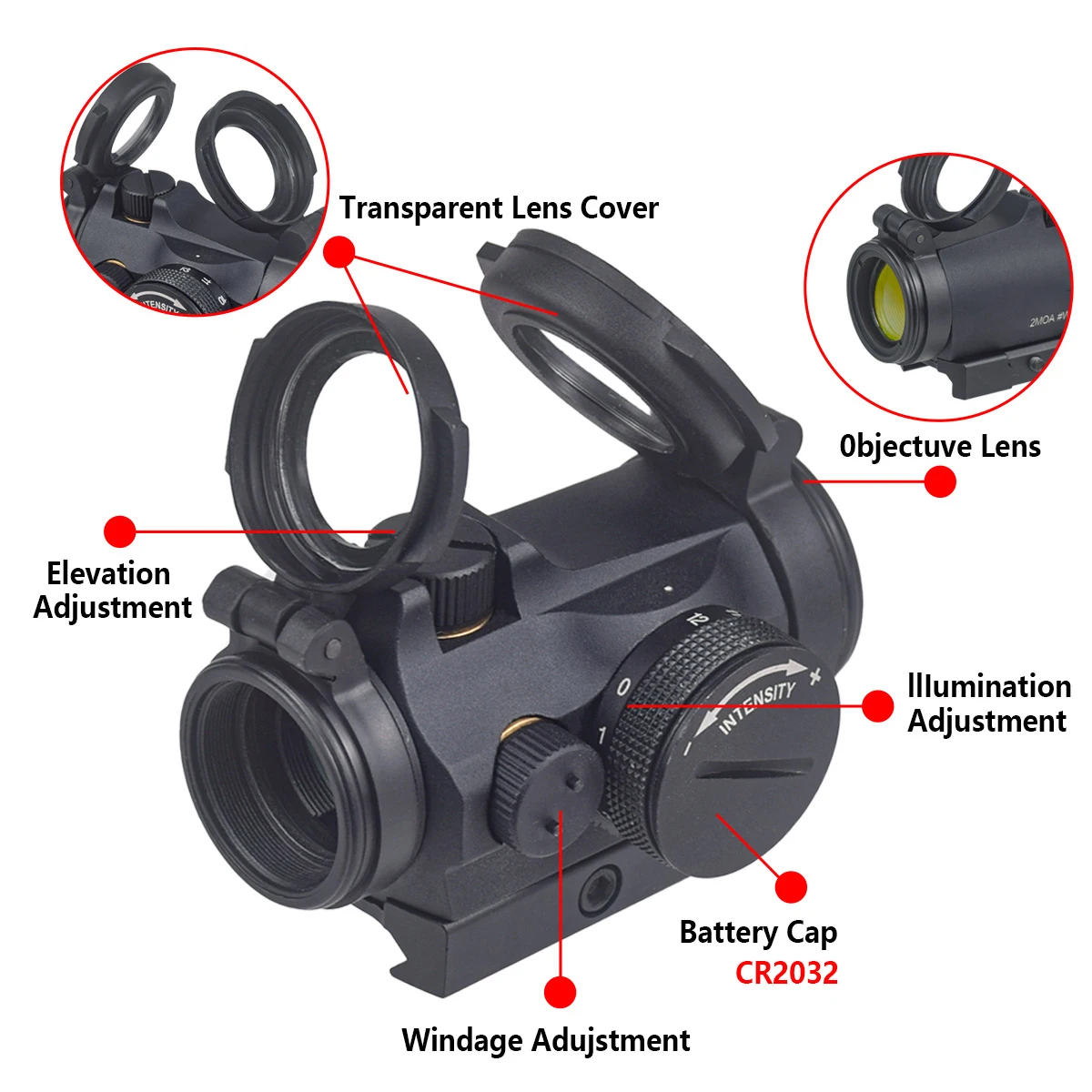 Tactische T01/02 2MOA Red Dot  - Outdoor Hunting Range recensie en prijs