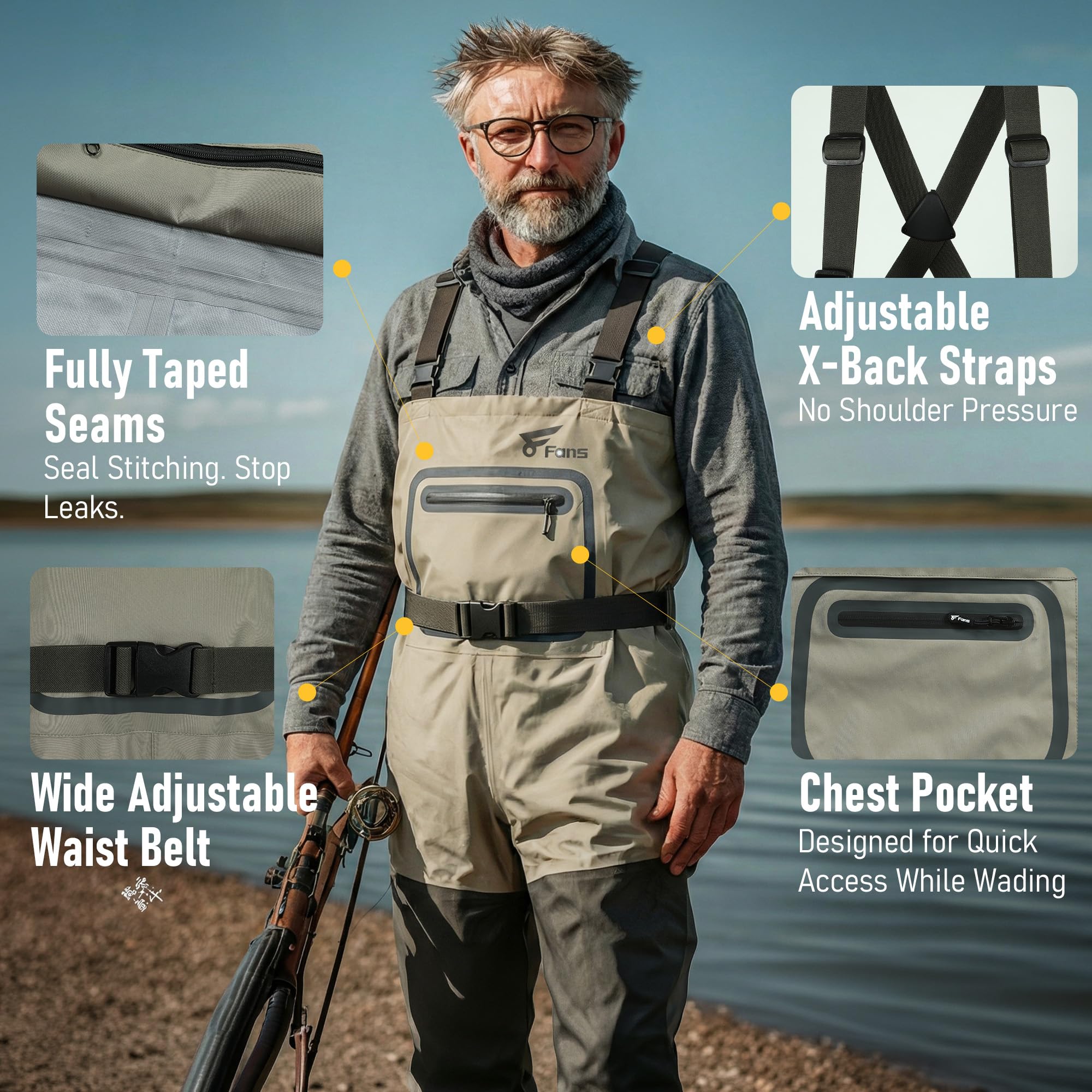 8 Fans Visserijbroeken voor ma - Fishing Waders Breathable recensie en prijs